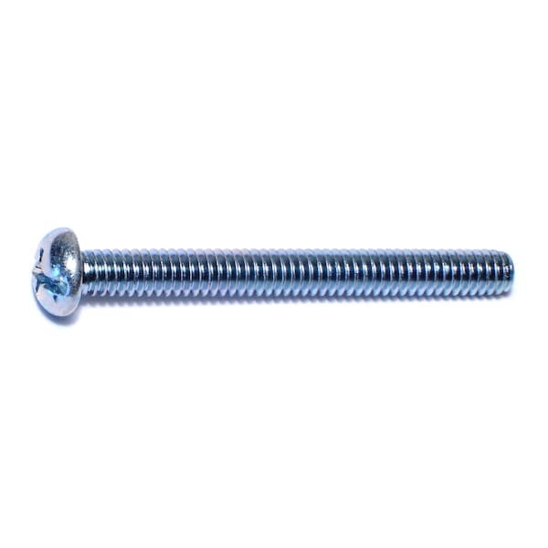 Midwest Fastener 1/4"-20 x 2-1/2 in Combination Phillips/Slotted Round Machine Screw, Zinc Plated Steel, 100 PK 07688 - main